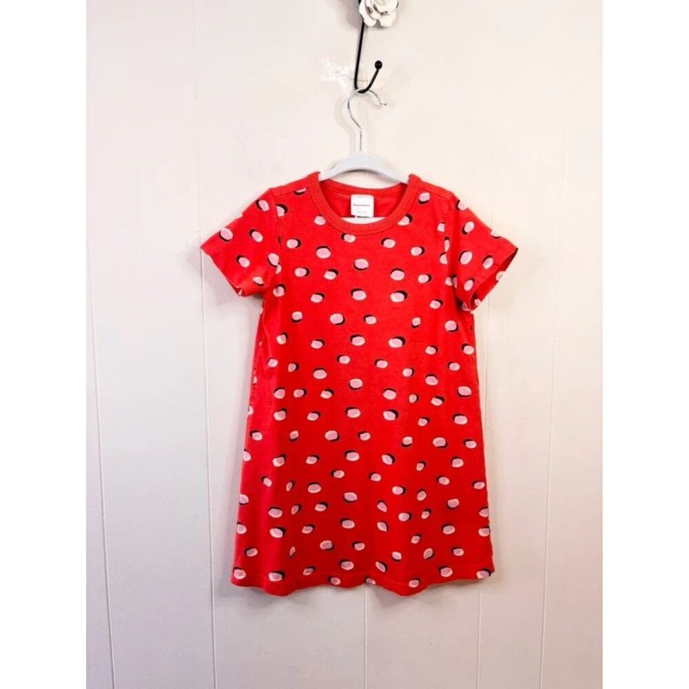 Hanna Andersson girls t shirt swing dress cotton print pattern size 5